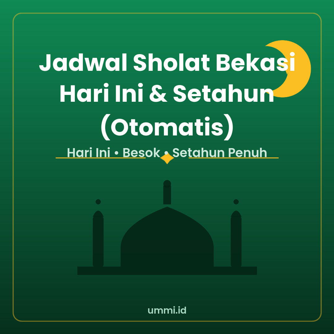 Jadwal Sholat Bekasi Hari Ini & Setahun (Otomatis)